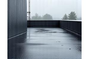Durable roof membrane successfully shedding rainwater, ensuring a dry interior