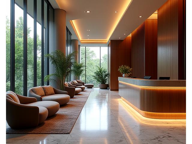 Luxurious and inviting hotel lobby with contemporary design