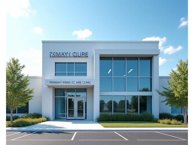 Modern exterior of a newly built primary care clinic