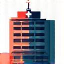 Hospital building icon