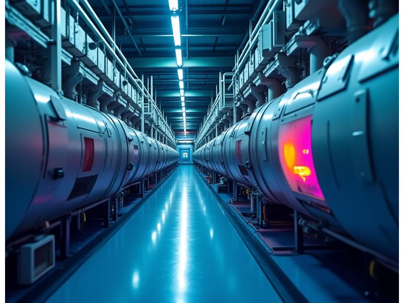 Thermal imaging of an industrial facility highlighting heat loss areas