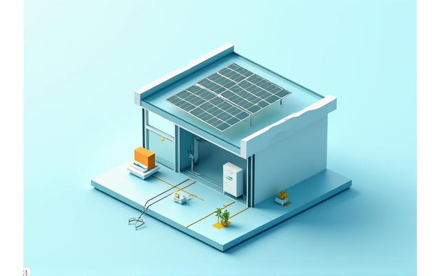 Infographic showing smart energy flow in a modern home, with sun panel icons, smart thermostat, and an energy dashboard interface.