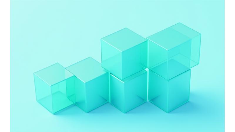 Abstract image representing legal frameworks and compliance, showing interconnected geometric shapes in shades of blue and green, symbolizing structure and transparency.